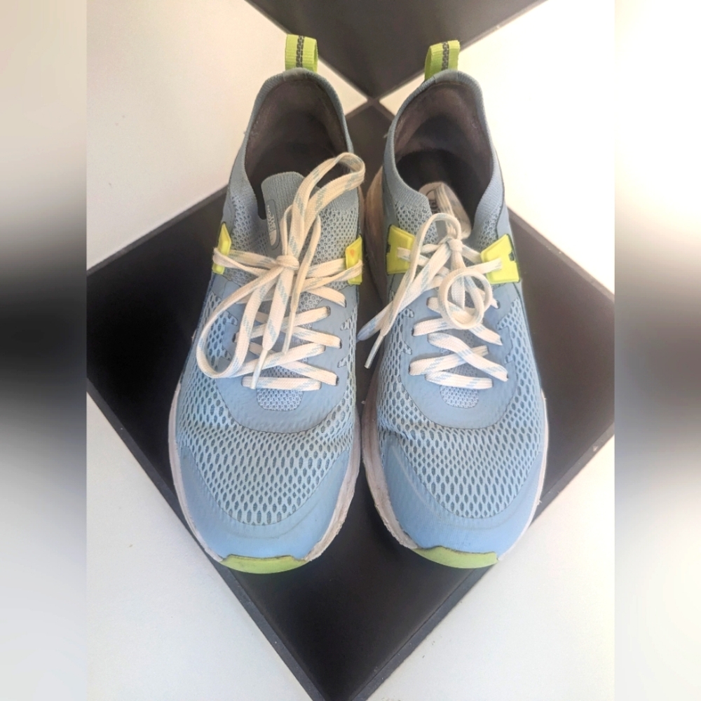 Blue and Yellow Athletic Sneakers